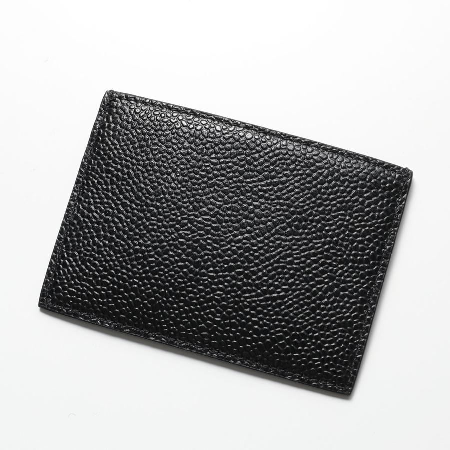 I147 未使用品✨トムブラウン　ケース　財布　コンパクト　レザー　黒 THOM BROWNE（トム ブラウン） カードケース MAW020L 00198 メンズ