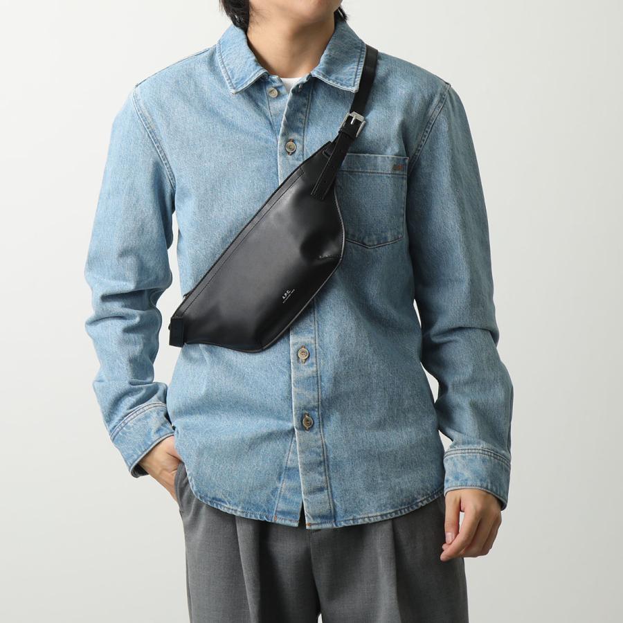 APC A.P.C. アーペーセー ボディバッグ sac ceinture nino medium PUAAT H62223 メンズ ベルトバッグ ウエストポーチ クロスボディ 鞄 LZZ/NOIR｜s-musee｜04