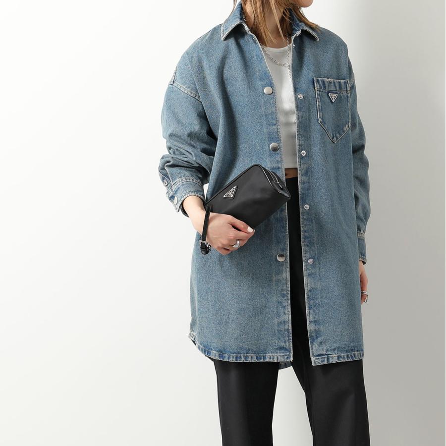 現行　未使用　PRADA　プラダ　リナイロン　ポコノ　ポーチ　ブラック 新品 プラダ ナイロンポーチ PRADA ブラック ナイロン ポーチ プラダ