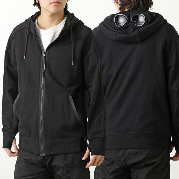 C.P. COMPANY ゴーグルパーカー ブラック S C.P. COMPANY（シーピーカンパニー） パーカー Diagonal Raised Fleece