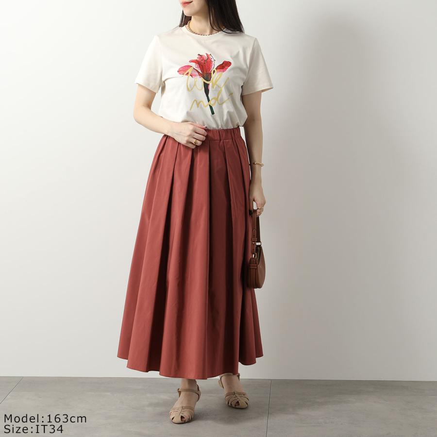 MaxMara 赤 花柄 巻きスカート ロング 和柄 巻きスカート ロングタイプ 花柄 和風 ラップスカート 彩ぼたん
