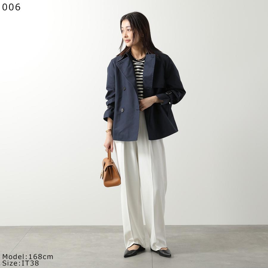 マックスマーラ レインウェア 2WAY トレンチコート ショート丈 紺 38 MAXMARA WEEKEND LINE（マックスマーラウィークエンドライン） WEEKEND