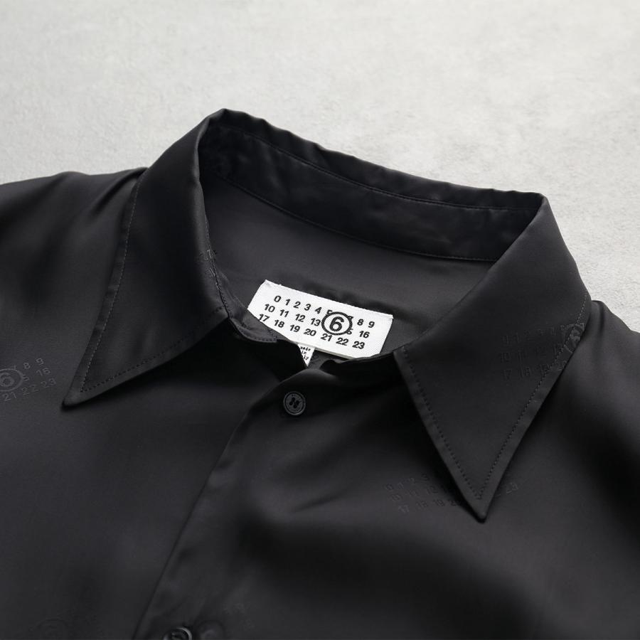 週末価格　MM6 　長袖シャツ　黒色 MM6 Maison Margielaのブラック 長袖シャツがセール中