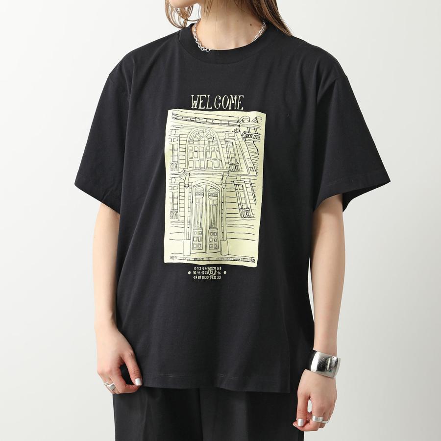 MM6 エムエムシックス メゾンマルジェラ Tシャツ SH0GC0013 S24312 レディース 半袖 カットソー クルーネック コットン ナンバーロゴT 900｜s-musee｜05