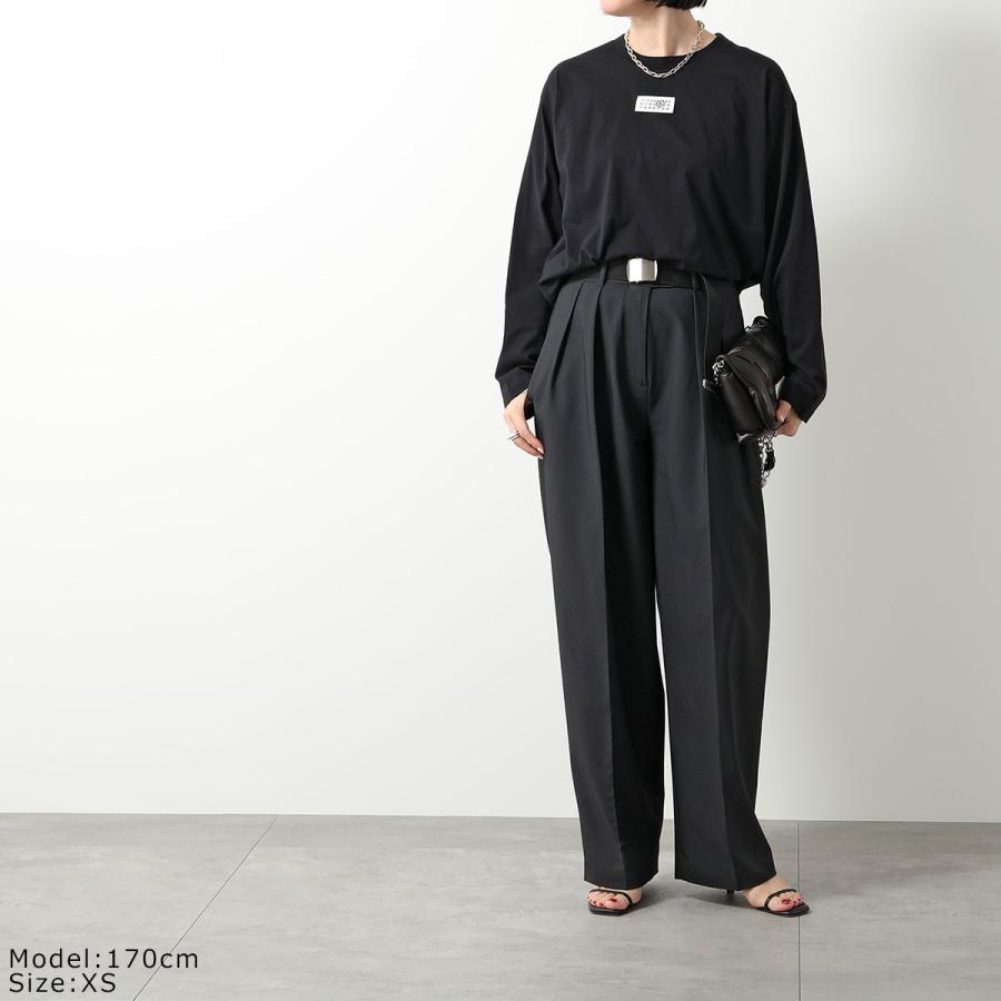 MM6 / 長袖Tシャツ/XS/コットン/BLK/sh0gc0007 s24312 MM6 エムエムシックス メゾンマルジェラ 長袖 Tシャツ SH0GC0007