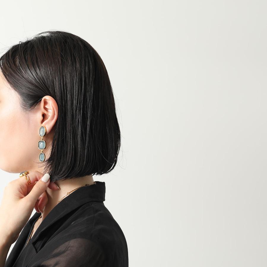 GOOSSENS PARIS グーセンスパリ イヤリング Cabochons three pendants  