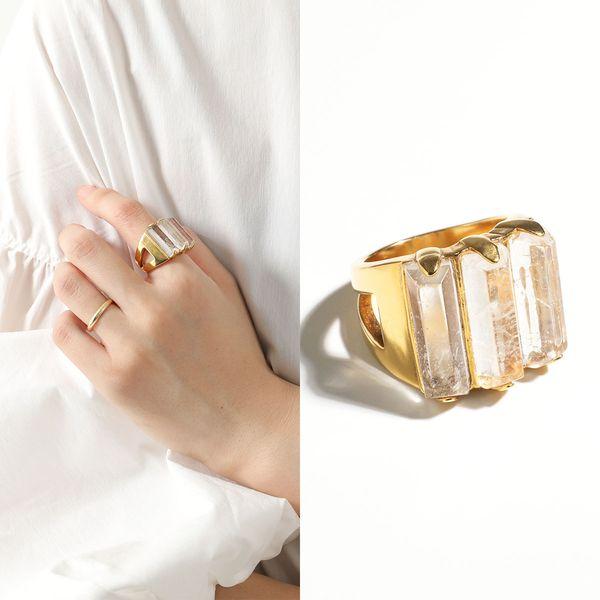 GOOSSENS PARIS　グーセンスパリ　3連カボション　リング　ジュエリー GOOSSENS PARIS（グーセンスパリ） リング Stones Three Rows Ring