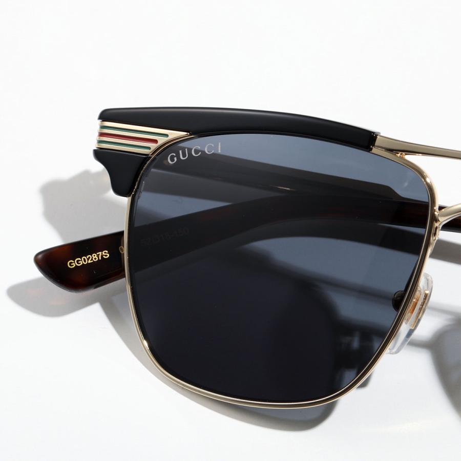 GUCCI グッチ サングラス GG0287S メンズ スクエア型 眼鏡 メガネ 伊達メガネ 001/BLACK-GOLD-GREY｜s-musee｜12