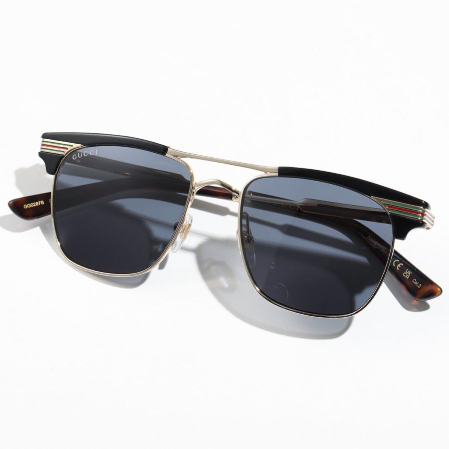 GUCCI（グッチ） サングラス GG0287S メンズ スクエア型 ハーフリム