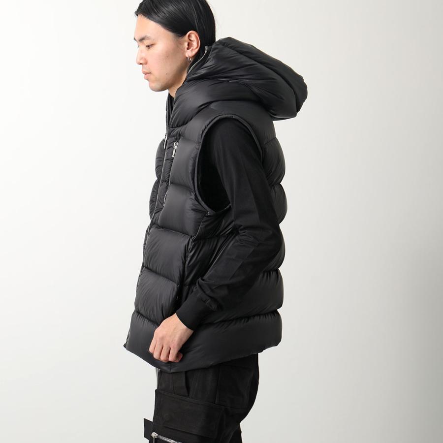 Rick Owens リックオウエンス ダウンベスト SEALED VEST RU02C7746 NPD4 メンズ フード付き ナイロン 胸ポケット 09/BLACK｜s-musee｜04