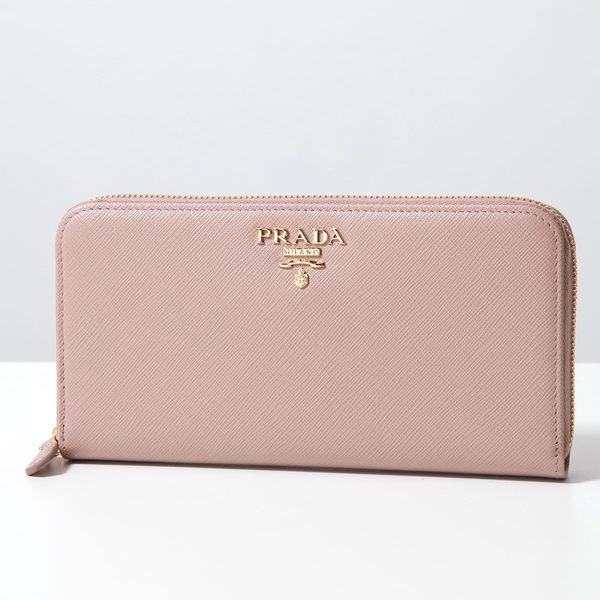 ほぼ未使用品　箱付き　PRADA プラダ　長財布　メタルロゴ　ピンク PRADA プラダ 長財布 1ML506 QWA レディース SAFFIANO METAL