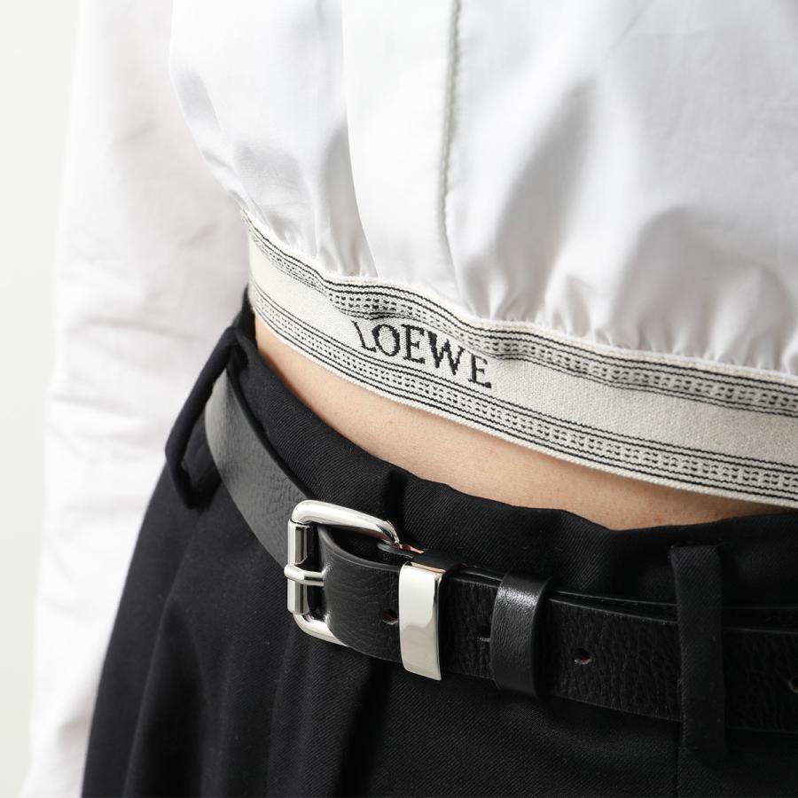 ロエベ クロップド エラスティック ウエスト シャツ ロゴ バンド ブラウス LOEWE（ロエベ） シャツ S359Y05XAX レディース クロップド丈 長袖