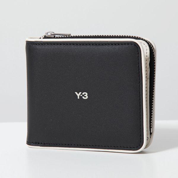 Y-3 ワイスリー 二つ折り財布 IN2384 メンズ ロゴ レザー 小銭入れあり