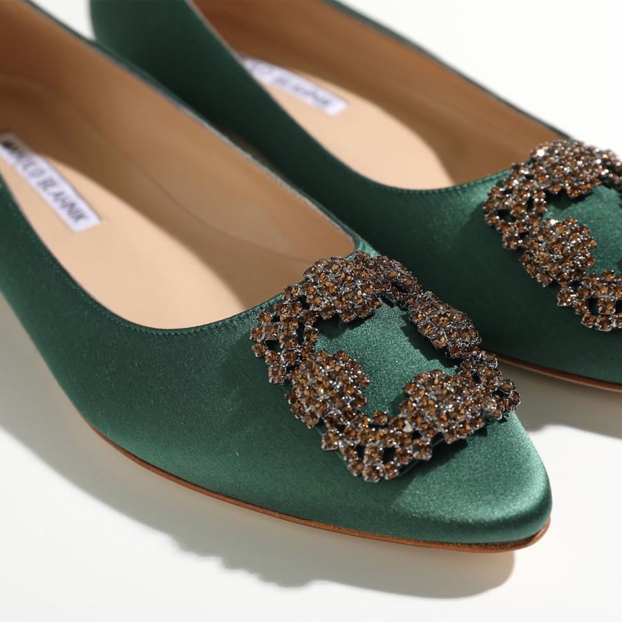 MANOLO BLAHNIK マノロブラニク パンプス HANGISIFLAT SMT SATIN