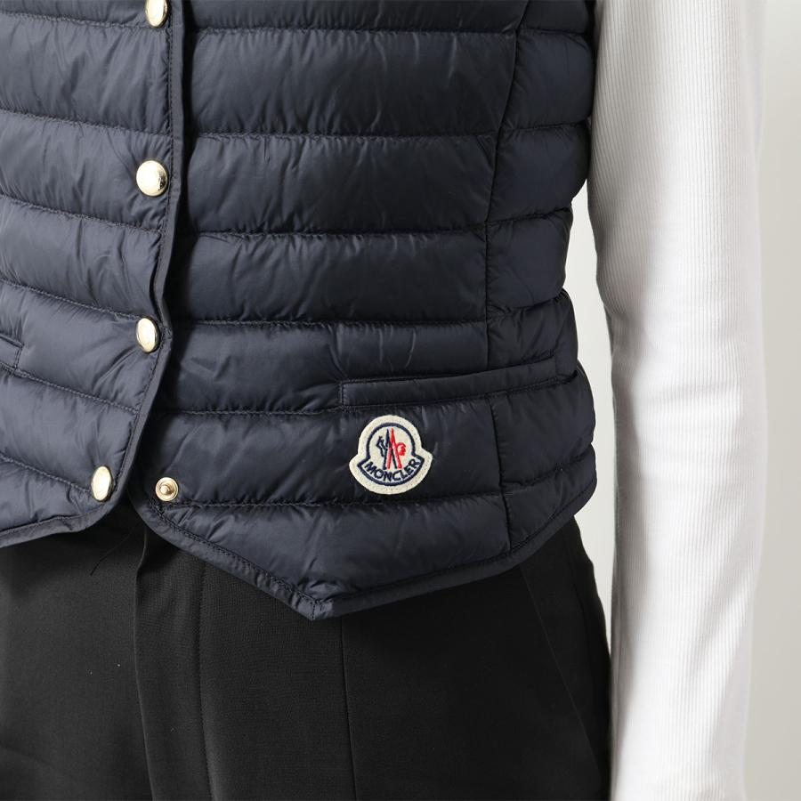 MONCLER モンクレール ダウンベスト 2F00010 595FE レディース ナイロン インナーダウン Vネック アイコンパッチ カラー2色｜s-musee｜12