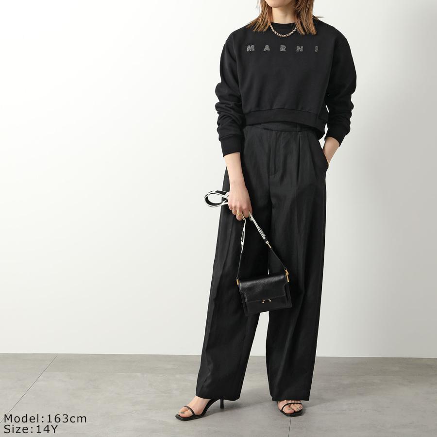 [あす着] マルニ MARNI スウェットシャツ KIDS キッズ ガールズ レディース ロゴトレーナー クロップド丈 MARNI（マルニ） MARNI KIDS キッズ トレーナー M01100 M00SF