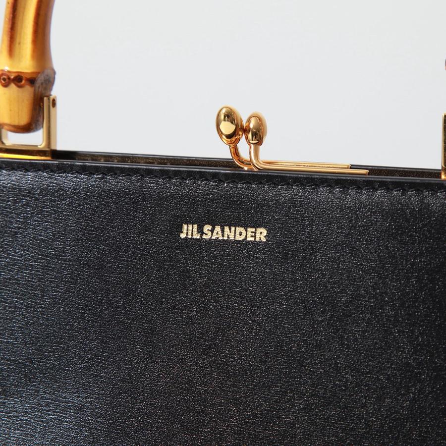 明日まで限定値下げ！おまけ付き！極美品 JIL SANDER バンブーハンドル JIL SANDER バンブー ハンドル ミディアム トートバッグ (Jil