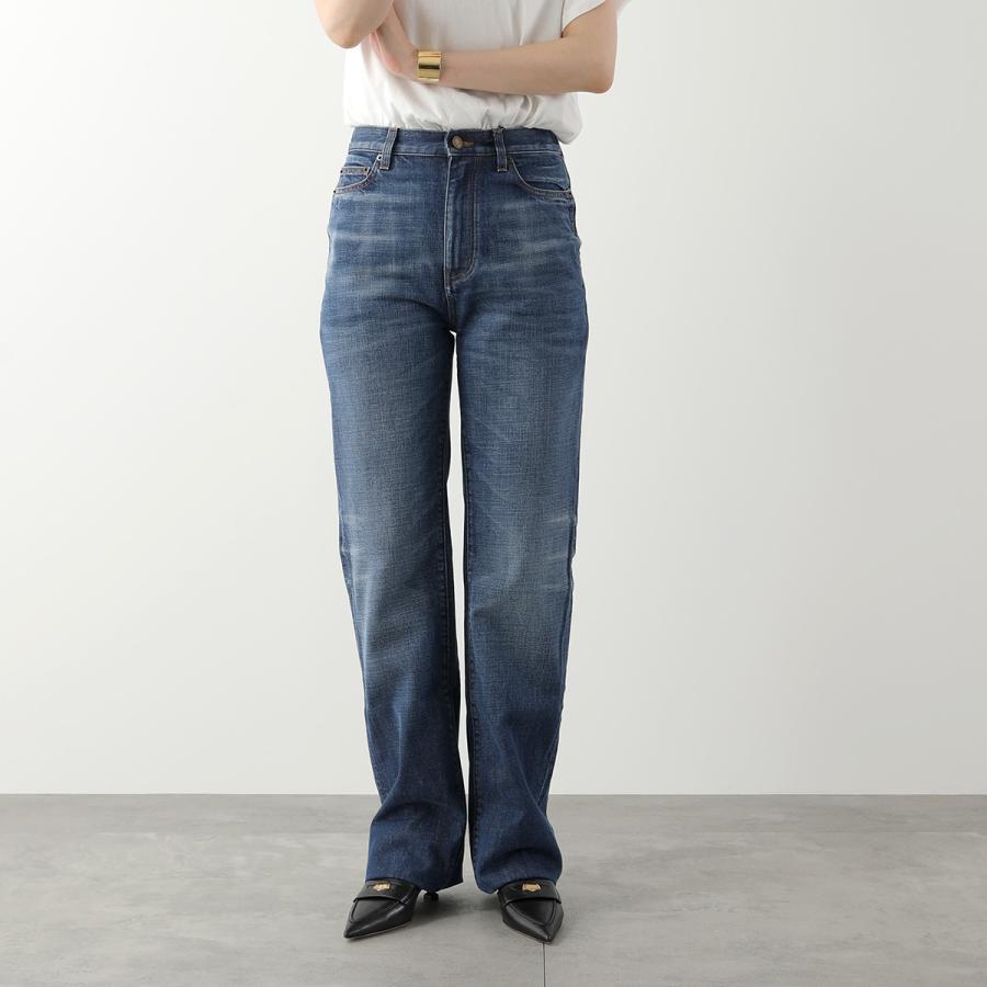 SAINT LAURENT ロゴパッチハイウエストジーンズ SAINT LAURENT サンローラン デニム 644332 Y10GA YL899 メンズ 90's
