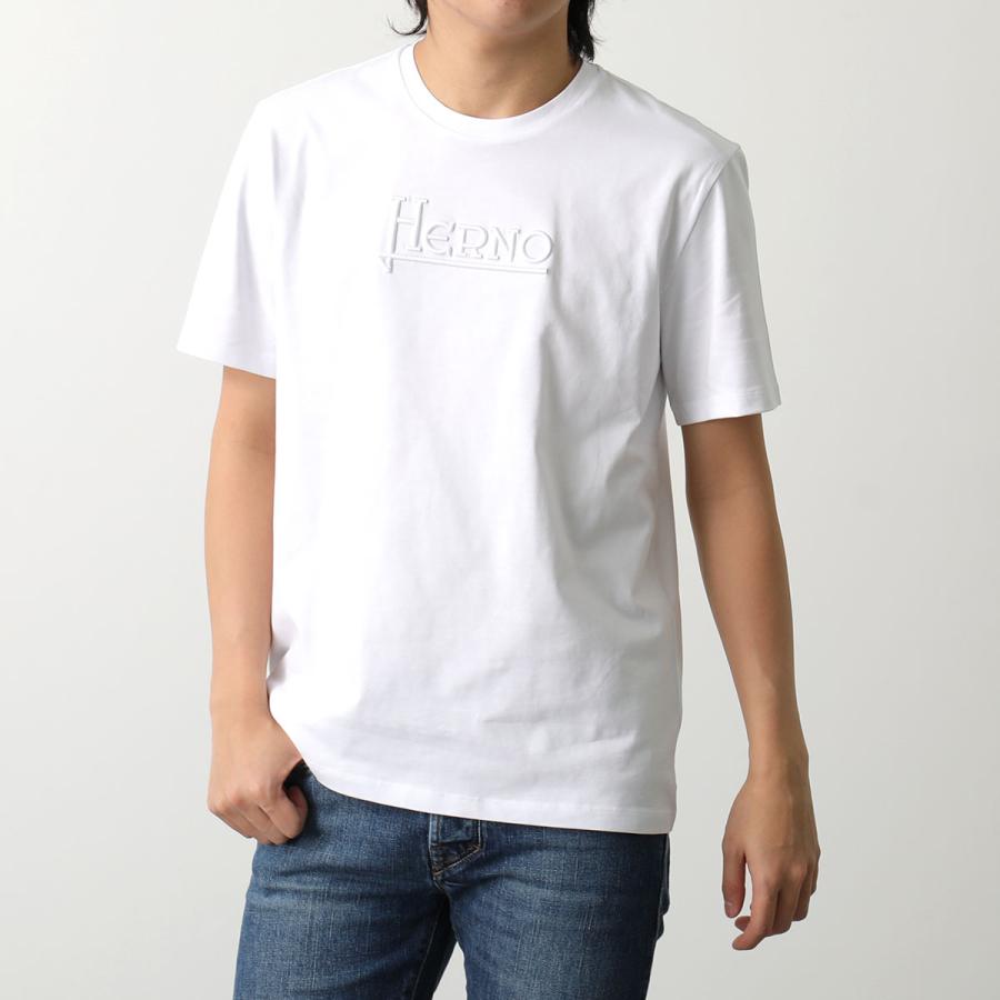 【新品タグ付き】Herno ブラウン ロゴグラフィックTシャツ 半袖　42サイズ HERNO（ヘルノ） Tシャツ COMPACT JERSEY JG000211U 52000 メンズ 半袖