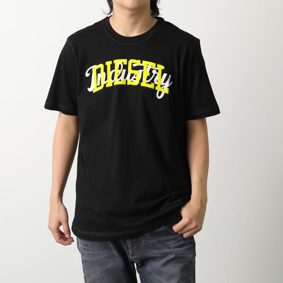 メンズ 【新品】DIESEL ディーゼル／ギャバジンプリントTシャツ