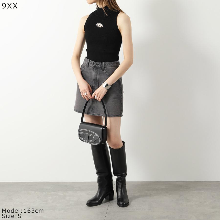 DIESEL ブラック ハイネックタンクトップワンピース DIESEL（ディーゼル） 【並行輸入品】ディーゼル タンクトップ ニット