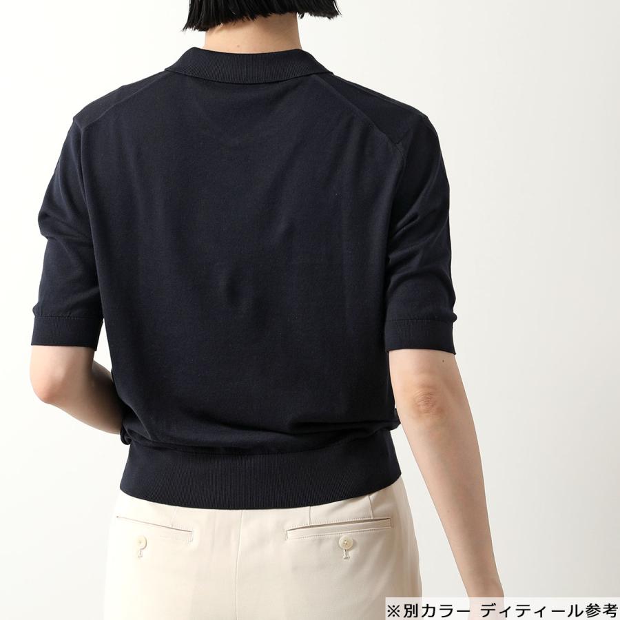 909 新品 ジョンスメドレー ボタンレス長袖ニットポロシャツ 30G M JOHN SMEDLEY（ジョンスメドレー） ニットポロシャツ メンズ シー