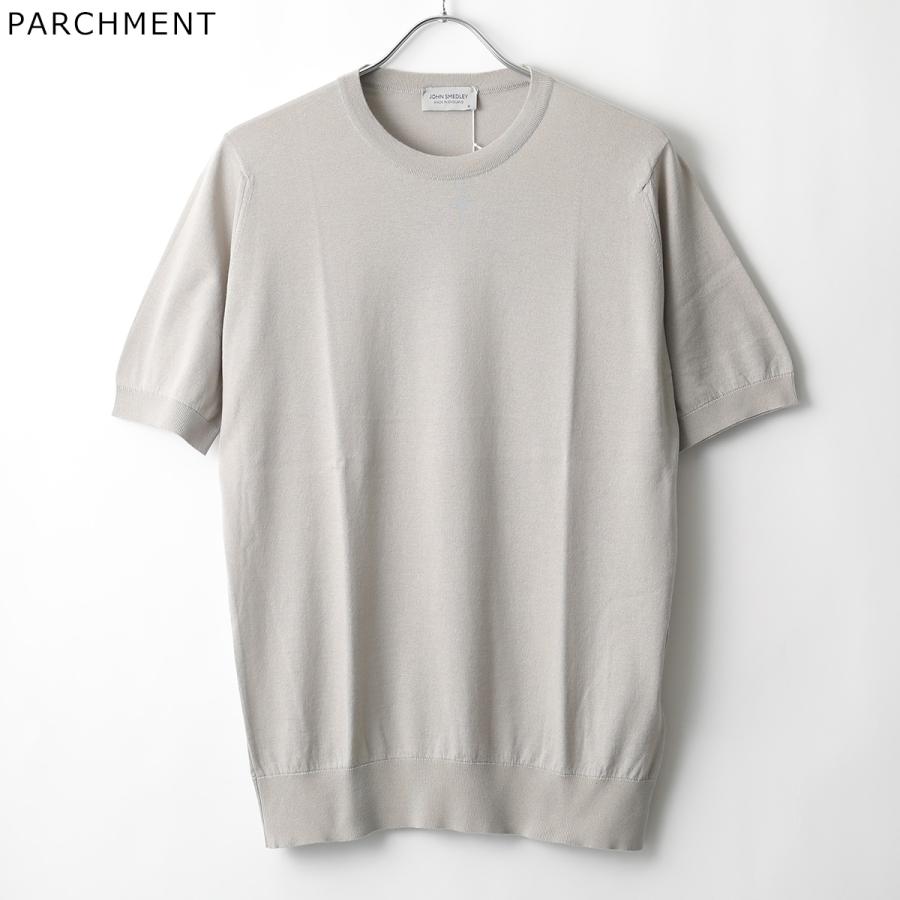 JOHN SMEDLEY ジョンスメドレー ニット セーター KEMPTON ケンプトン メンズ EASY FIT 30G 半袖 クルーネック コットン 無地 カラー11色の画像