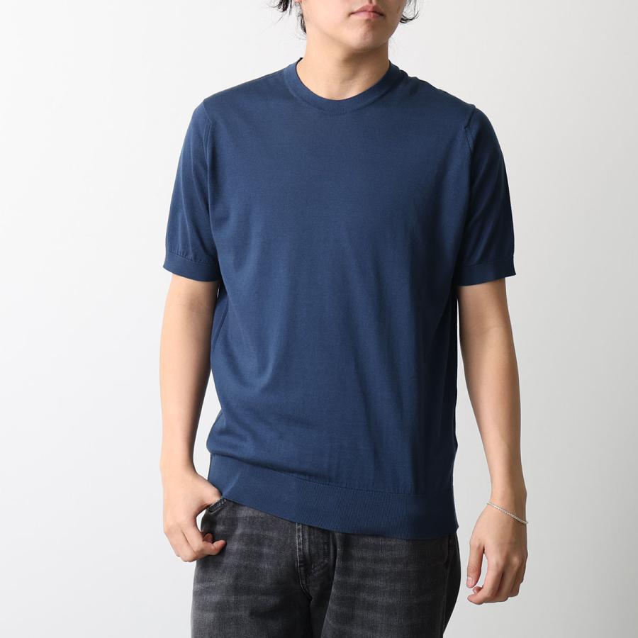 JOHN SMEDLEY ジョンスメドレー ニット セーター KEMPTON ケンプトン メンズ EASY FIT 30G 半袖 クルーネック コットン 無地 カラー11色の画像