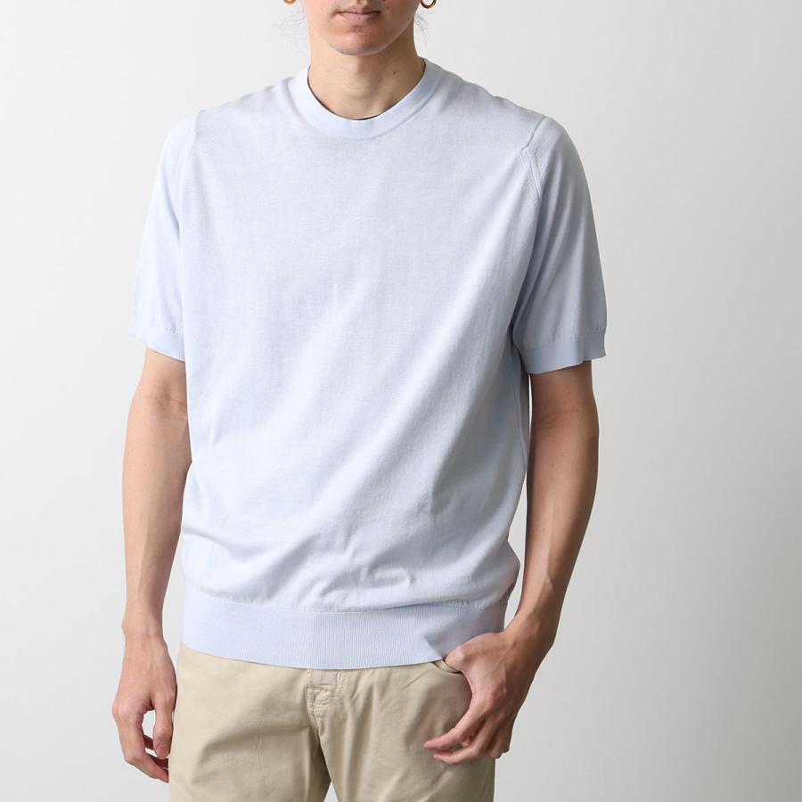 JOHN SMEDLEY ジョンスメドレー ニット セーター KEMPTON ケンプトン メンズ EASY FIT 30G 半袖 クルーネック コットン 無地 カラー11色の画像