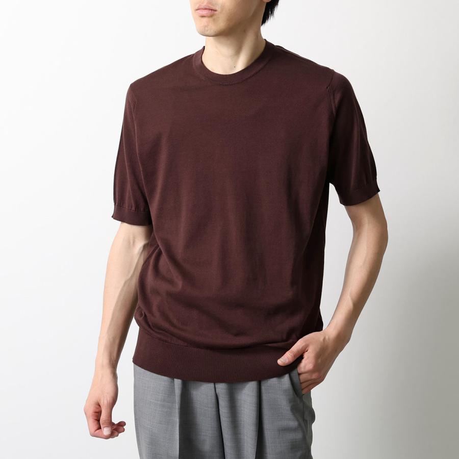 JOHN SMEDLEY ジョンスメドレー ニット セーター KEMPTON ケンプトン メンズ EASY FIT 30G 半袖 クルーネック コットン 無地 カラー11色の画像