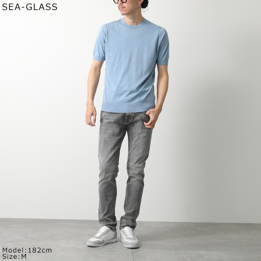 JOHN SMEDLEY ジョンスメドレー ニット セーター KEMPTON ケンプトン メンズ EASY FIT 30G 半袖 クルーネック コットン 無地 カラー11色の画像