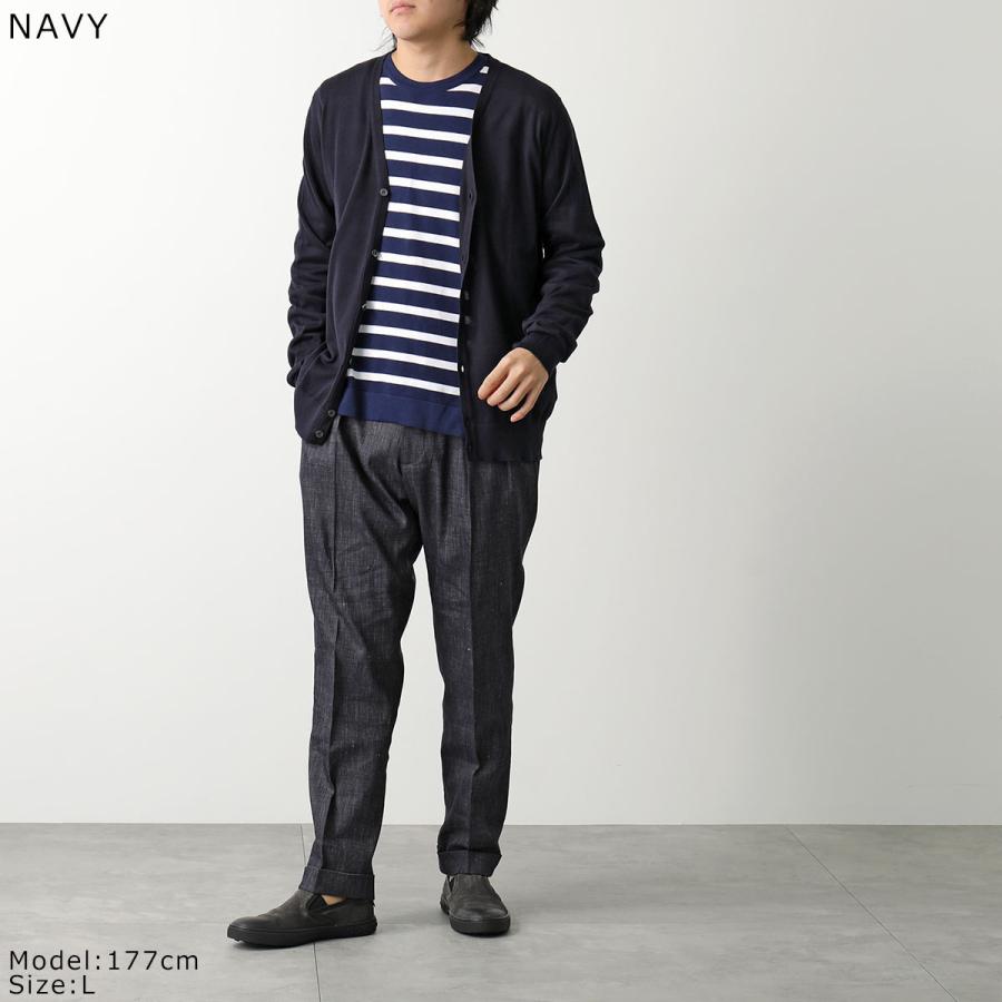 JOHN SMEDLEY ジョンスメドレー カーディガン WHITCHURCH ウィッチチャーチ メンズ STANDARD FIT 30G 長袖 Vネック コットン カラー3色｜s-musee｜09