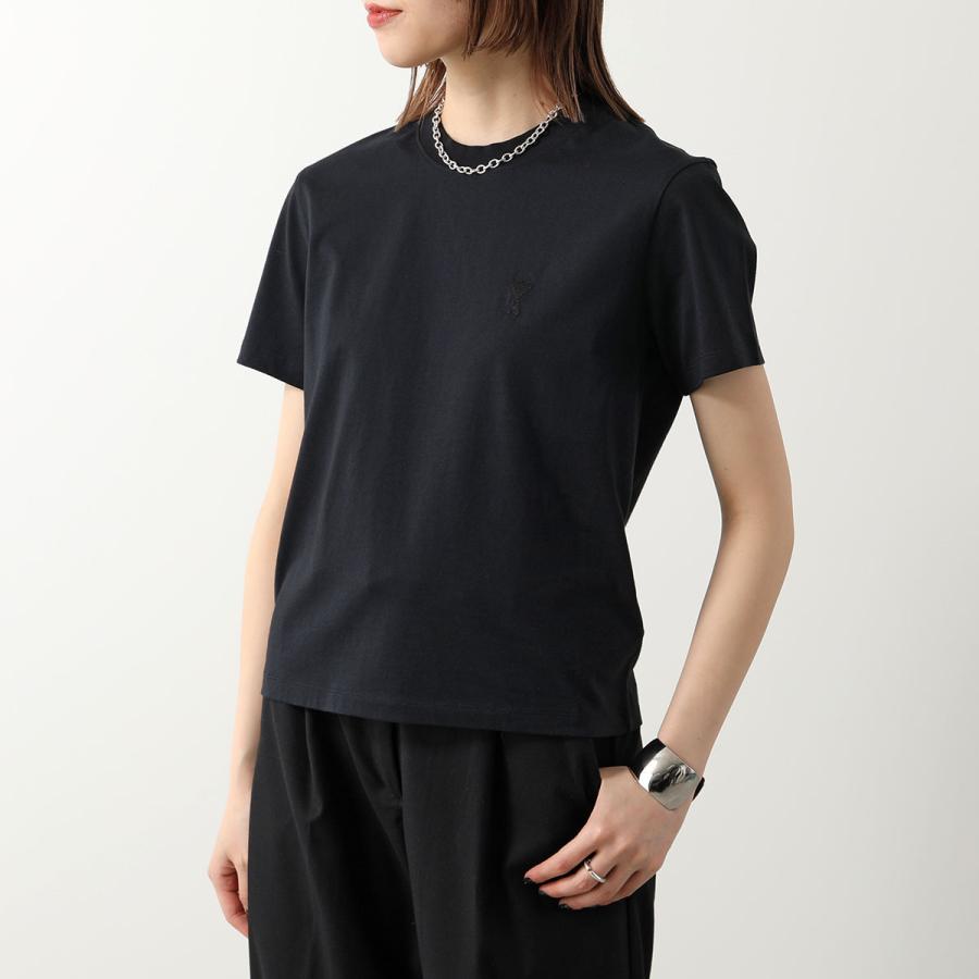 ami paris アミパリス Tシャツ UTS003.724 レディース 半袖 クルーネック カットソー ハートロゴ 刺繍 コットン カラー2色｜s-musee｜08