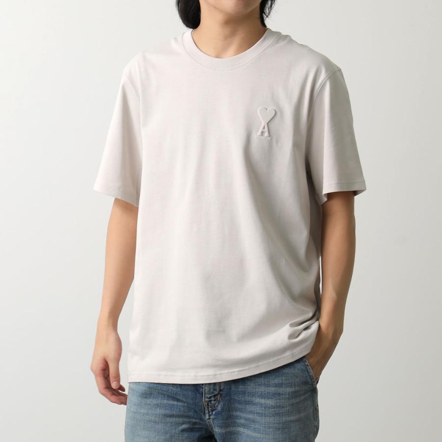 ami paris アミパリス Tシャツ AMI DE COEUR UTS025.726 メンズ 半袖 カットソー コットン ハート エンボスロゴ ロゴT クルーネック カラー3色｜s-musee｜08