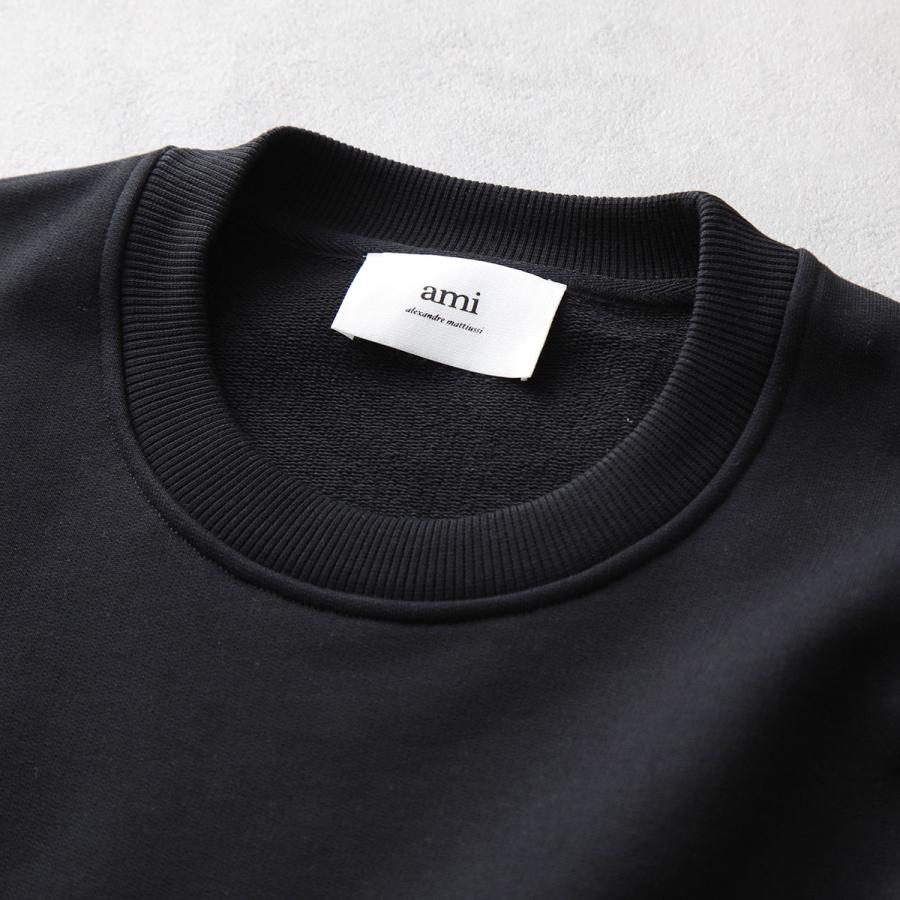 ami paris アミパリス スウェットシャツ AMI DE COEUR USW003.730 メンズ コットン トレーナー ハートロゴ 刺繍 クルーネック カラー3色｜s-musee｜18