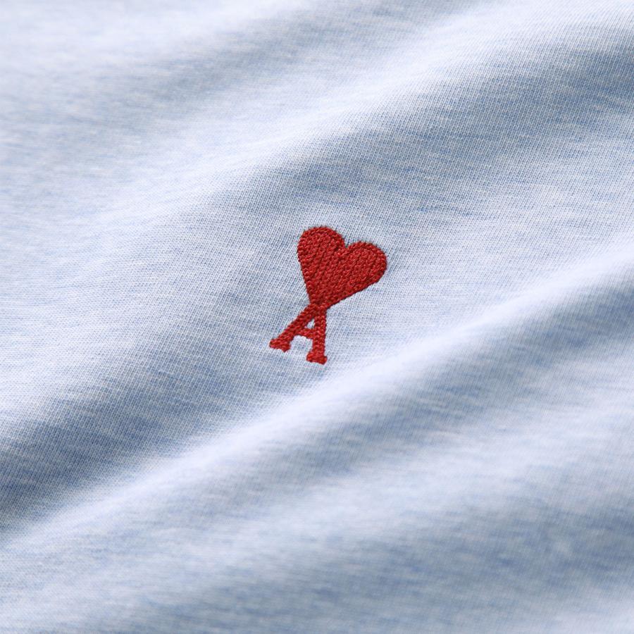 ami paris アミパリス Tシャツ AMI DE COEUR UTS005.726 メンズ 半袖 カットソー コットン ハートロゴ刺繍 ロゴT クルーネック カラー3色｜s-musee｜16