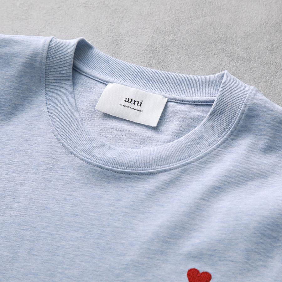 ami paris アミパリス Tシャツ AMI DE COEUR UTS005.726 メンズ 半袖 カットソー コットン ハートロゴ刺繍 ロゴT クルーネック カラー3色｜s-musee｜17