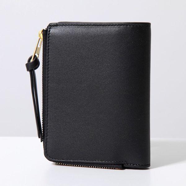 LOEWE ロエベ ブラック 二つ折り財布 シンプル COMPACT ファッション LOEWE ロエベ 黒 レザー 二つ折り財布