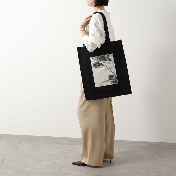 Y-3 ワイスリー トートバッグ FLORAL TOTE フローラル IN2408 レディース コットンキャンバス ロゴ フラワー 花 鞄 BLACK｜s-musee｜03