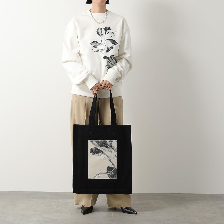 Y-3 ワイスリー トートバッグ FLORAL TOTE フローラル IN2408 レディース コットンキャンバス ロゴ フラワー 花 鞄 BLACK｜s-musee｜04