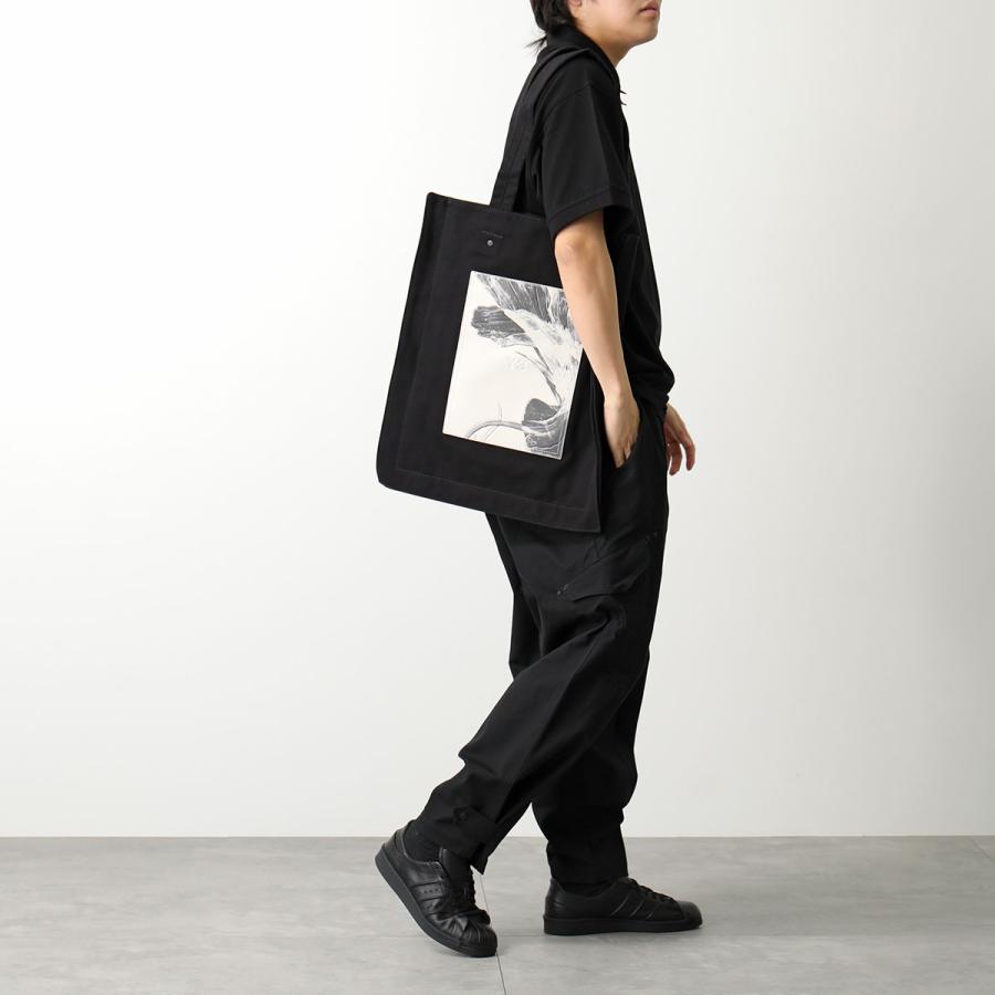 Y-3 ワイスリー トートバッグ FLORAL TOTE フローラル IN2408 レディース コットンキャンバス ロゴ フラワー 花 鞄 BLACK｜s-musee｜05