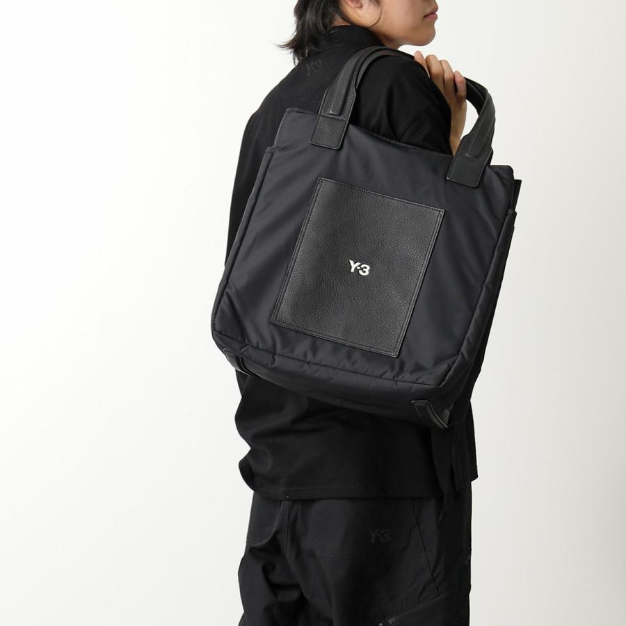 Y-3 ワイスリー トートバッグ LUX BAG IY0098 IY0099 メンズ ナイロン×レザー ロゴ ショッピングバッグ 鞄 カラー2色｜s-musee｜05