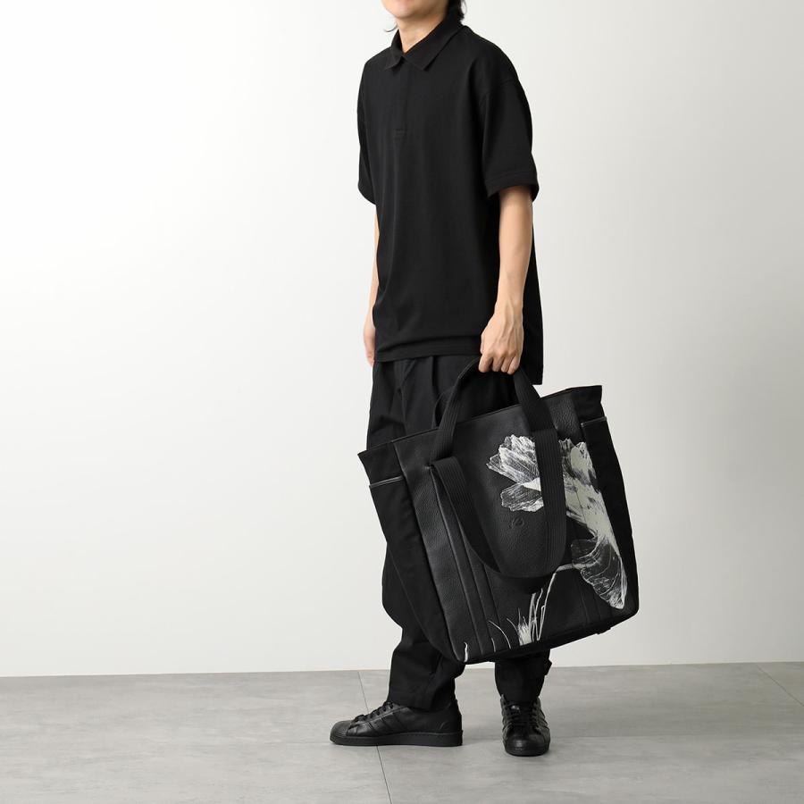 Y-3 ワイスリー トートバッグ FLR S BAG フローラル S バッグ IN2406 メンズ コットン×レザー ロゴ ショッピングバッグ 鞄 BLACK｜s-musee｜04