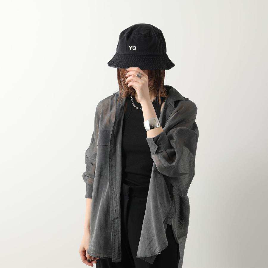 Y-3 ワイスリー バケットハット IX7000 メンズ コットン ロゴ刺繍 帽子