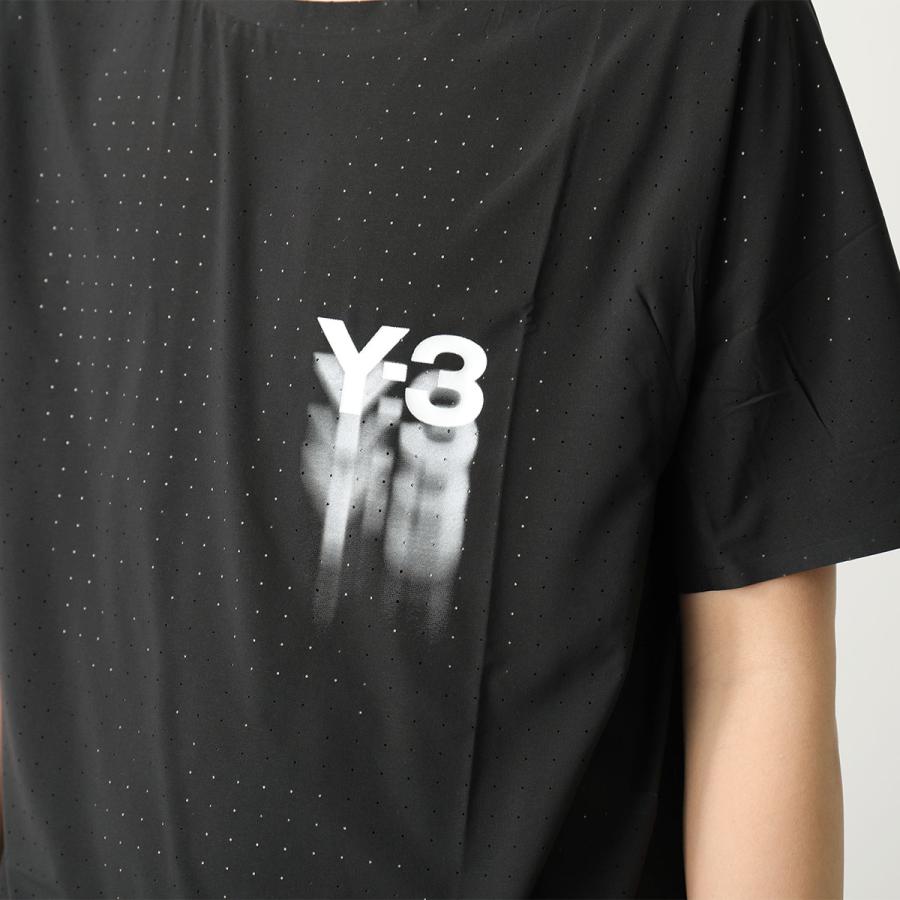 Y-3 ワイスリー Tシャツ M RUN SS TEE IN8743 メンズ ランニング スポーツウェア ストレッチ メッシュ クルーネック ロゴ BLACK｜s-musee｜07