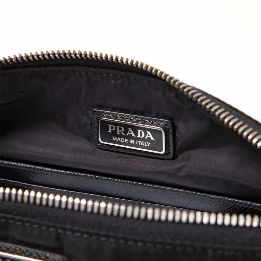 PRADA プラダ クラッチバッグ 2NH006 2DMH メンズ Re-Nylon リナイロン サフィアーノレザー リストレット付き トライアングルロゴ 鞄 F0002/NERO｜s-musee｜09