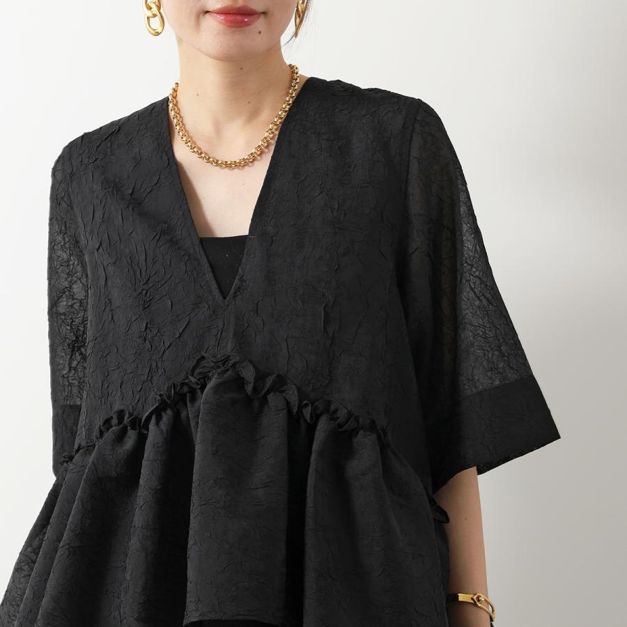 GANNI ガニー ワンピース Crinkled Georgette Flounce Mini GANNI ガニー ワンピース Crinkled Georgette Flounce Mini