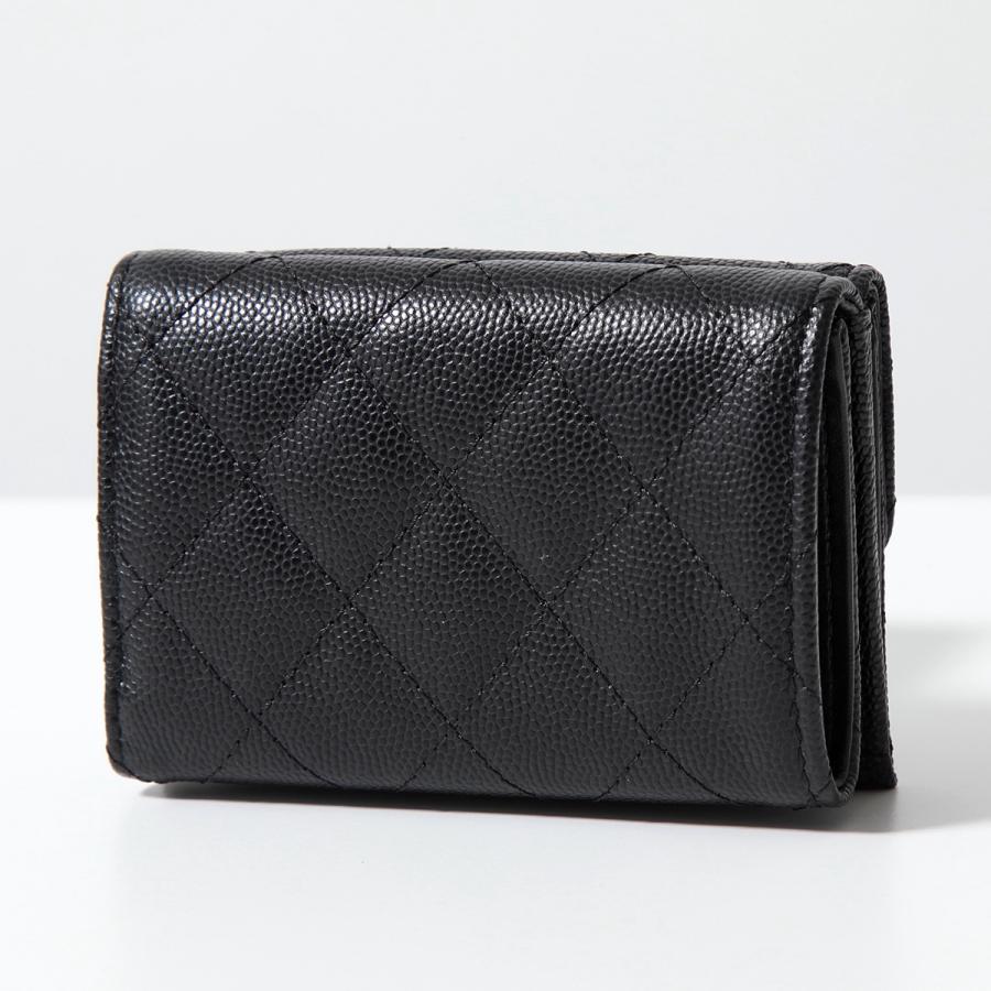 CHANEL シャネル 三つ折り財布 AP3827 B15620 MATELASSE マトラッセ レディース レザー ミニ財布 豆財布 ココマーク ロゴメタル インナープリント 94305｜s-musee｜03