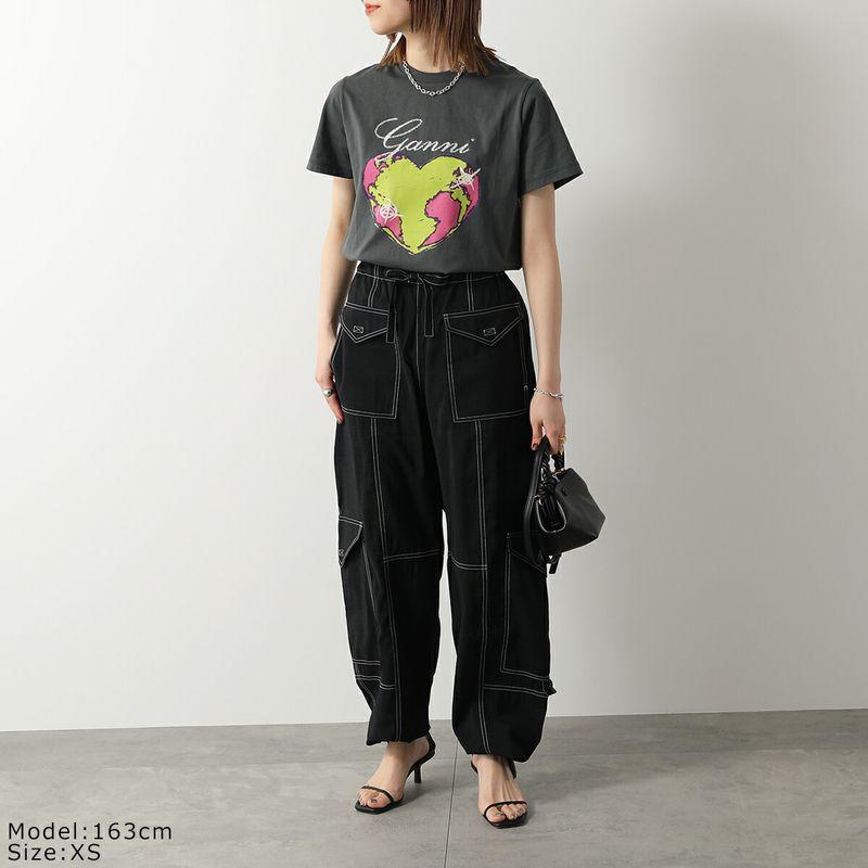 GANNI（ガニー） 半袖 Tシャツ Basic Jersey Sun Heart Relaxed T
