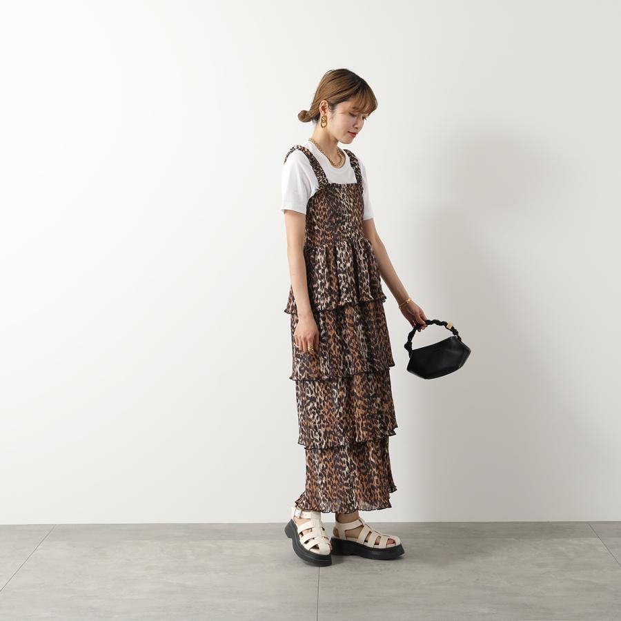 GANNI（ガニー） ワンピース Pleated Georgette Flounce Smock Midi